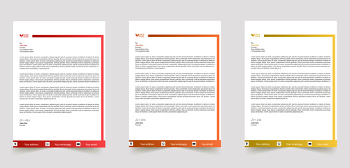 New sample abstract business professional letterhead templates