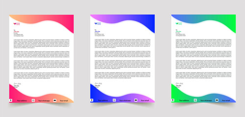 abstract Business professional letterhead templates