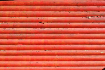  wood logs painted red, wood log wall, red wood background and texture