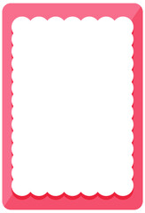 Empty pink curl frame banner template