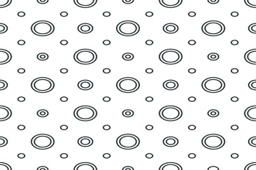 Abstract modern vector geometric seamless pattern. Black and white background template.