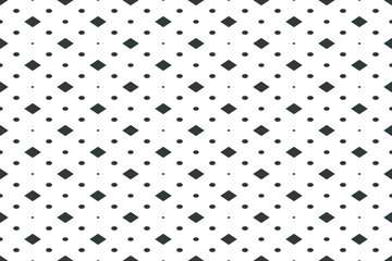 Abstract modern vector geometric seamless pattern. Black and white background template.