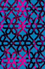 Fototapeta premium Textured Ornamental Damask Pattern Moroccan Style Ethnic Seamless Design Perfect for Interior Fabric Print Elegant Look