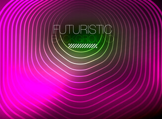 Neon color square shape lines abstract background. Shiny magic energy and motion concept, vector abstract wallpaper background