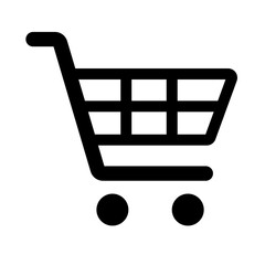 Shopping cart simple isolated icon for apps and websites © Eugene B-sov