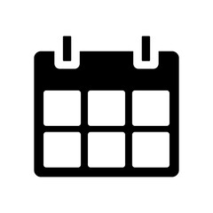 Shopping calendar simple isolated icon for apps and websites