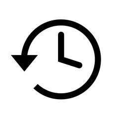 Shopping clock or stock time or sale hours simple isolated icon for apps and websites