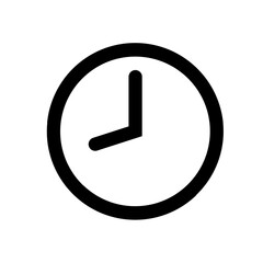 Shopping clock or stock time or sale hours simple isolated icon for apps and websites