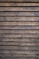 Shabby wood texture. Dark brown wood planks background.