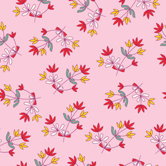 Floral vector seamless pattern design