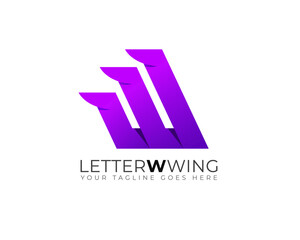monogram anagram of initial letter W as wings	