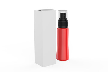 blank spray bottles for Mock up, cosmetic package. template for advertising, cosmetic products or household. 3d illustration