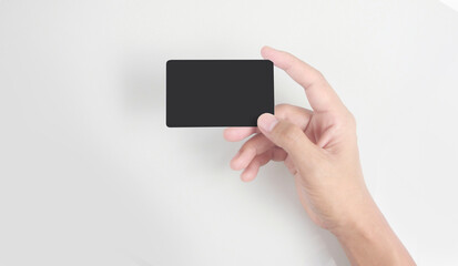 Hand holding virtual card with your