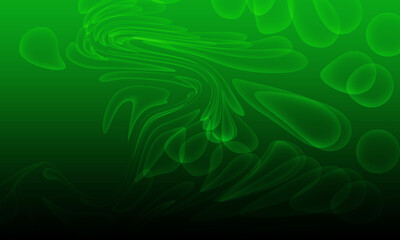 Green background, blurred graphic, smooth flow, abstract pattern for design, gradient texture.