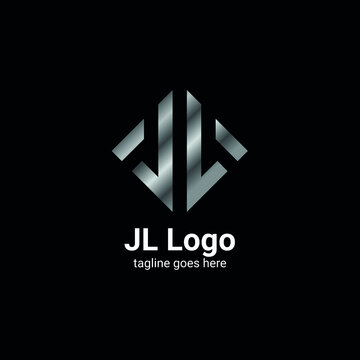 JL abstract geometric monogram logo