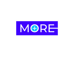more wordmark logo template with plus sign as letter o	
