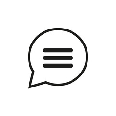 Graphic flat chat icon for your design and website, flat chat icon