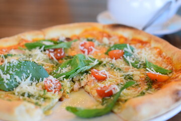 pizza with salmon