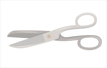 scissors for sewing. tailor scissors. vector illustration in cartoon style