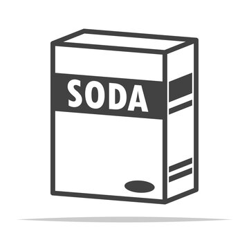 Box of baking soda icon vector isolated