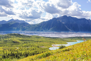 Naklejka na ściany i meble Mountains in Alaska