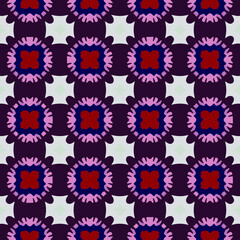  Seamless pattern with multicolored shapes.