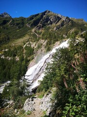 a big waterfall in italy
