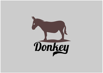 logo design with image of a donkey