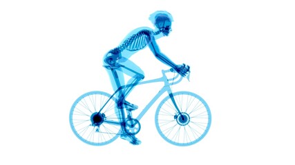 4K anatomy of a X-ray cyclist riding