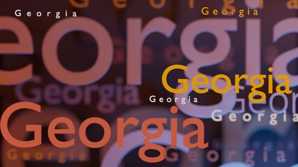 Abstract Georgia 3D TEXT Rendered Poster (3D Artwork)