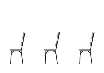 Obraz premium Chair vector. Social distancing sign.
