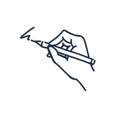 ペンで書く　イラスト
