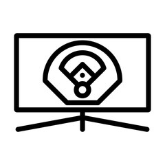 Baseball Tv Translation Icon