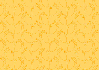 Mango pattern wallpaper. Mango symbol vector.