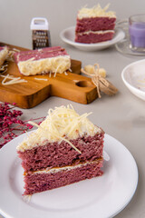 Taro Cheesecake is a sweet dessert consisting of two layers. The main, and thickest, layer consists...