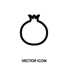 Pomegranate vector icon. Modern, simple flat vector illustration for website or mobile app. Pomegranate symbol, logo illustration. Pixel perfect vector graphics	