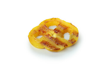 Grilled bell pepper isolated on white background