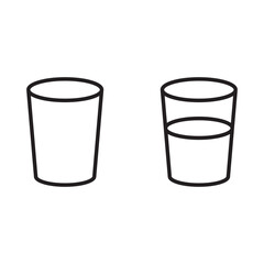 Glass of water icon