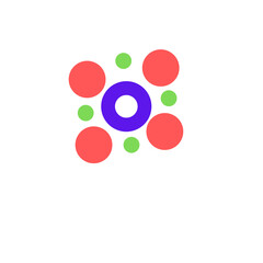 Logo with red green and blue color
