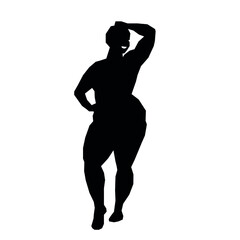digital silhouette of a woman plus size