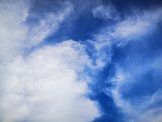 Beautiful clouds in the bright sky