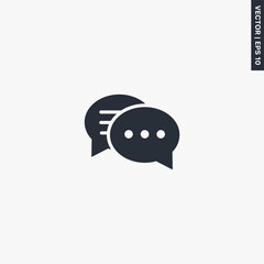 Chat, dialogue, premium quality flat icon