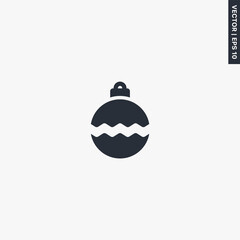 Christmas ball, premium quality flat icon