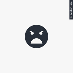 Evil emotion, premium quality flat icon