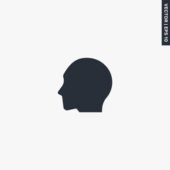 Head, premium quality flat icon