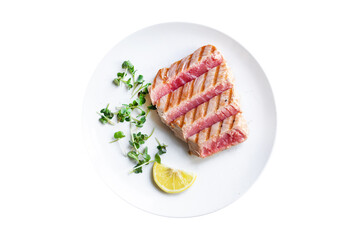 tuna grilled seafood fried barbecue grill fish bbq healthy eating meal vegetarian food copy space food background rustic top view