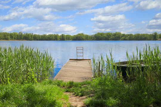 
View to Zeesen lake (Zeesener See), federal state Brandenburg, Germany