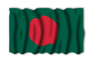 Bangladesh 3D rendering flag of the world to study