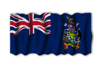 Obraz na płótnie Canvas South Georgia and the South Sandwich Islands 3D rendering flag of the world to study