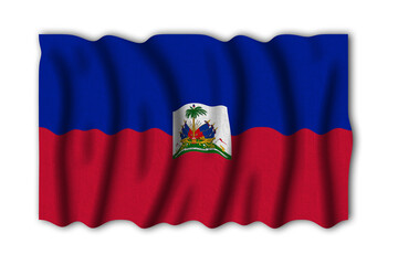 Haiti 3D rendering flag of the world to study
